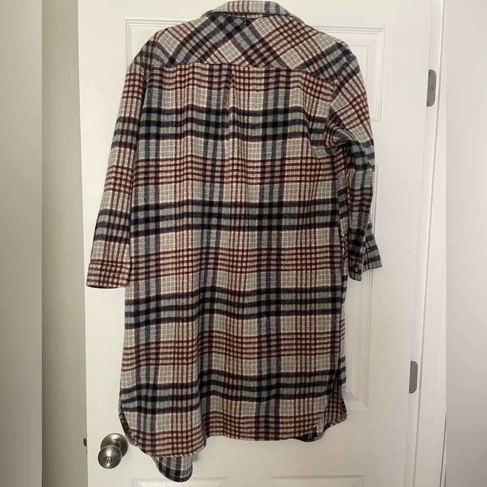 Long Flannel Jacket - Picture 2 of 4